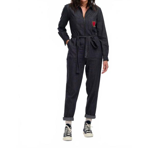 SUGARHILL Pants - NEW SUGARHILL anwen boilersuit romper in heart explosion